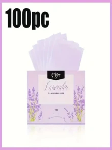 100 piezas/paquete Papel absorbente para grasa, con 3 capas absorbentes para el cuidado de la piel grasa, esencial para el cuidado facial y el maquillaje - Multicolor - Ver 9