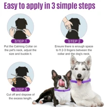 3 件装狗狗舒适项圈 - 60 天佩戴，可调节且轻便，舒缓植物香味，适合小型、中型和大型犬