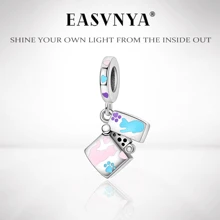 Easvnya Nueva serie de los talla grande vendidos de colgantes con castillo de plata y floral, diseño 3D exquisito y de moda, accesorios de joyería DIY adecuados para pulseras y collares, encantador y de moda para mujer, para uso diario u ocasiones especiales, excelente como regalo de San Valentín o cumpleaños