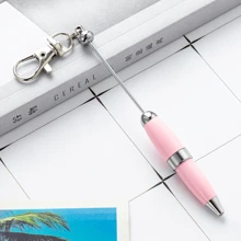 1-5pcs Colorful Creative Cute Metal DIY Bead Mini Short Glittering Crystal Diamond Pen With Key Ring,Office Portable Pocket Pens With Beaded ,Lobster Clasp Keychain Ballpoint Pendant Pens For DIY, Could Hang On Schoolbag Or Handbag ,Suitable For Office ,Students,Girls,Lady ,Women,Gift For Party Favors ,Brthday , Prizes,Valentines'Day,Teachers'day,Back To School