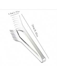 1 pièce Pinces à pâtes en acier inoxydable de 9,4 po/24 cm, pinces à servir les pâtes italiennes avec poignée en acier inoxydable, serveur à pâtes réutilisable, ustensiles de cuisine et accessoires