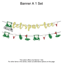 Golf Birthday Party Decorations Golf Themed Party Supplies Includes Green Balloon Set, Grass Tablecloth, Let's Par-Tee Banner, Golf Themed Birthday Banner Retirement Party Decor For Golf Lover, Golf Party Decorations, Gold Glitter - Golf Party Set - View 5