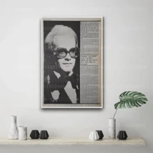 1pc Elton John Classic Rock Star Band X Canvas Poster Music Room Bar Cafe Wall Art Decor Gift Print Painting For Home Optional Frame ,Wall Art With Frame - Multicolor - View 13