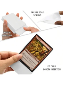 600 张哑光白色卡套，完美适合标准卡片，用于交易卡、体育卡、棒球卡、TCG、迷你照片 - 耐用而优雅的洗牌