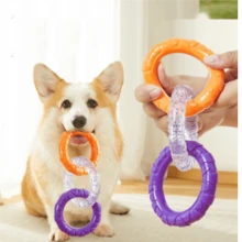 1PC Silicone Dog Toy Ring, Interactive Small Tug Ring, Teething Toy For Dogs, Suitable For Large And Small Breeds, Bite-Resistant Dog Toy, Teeth-Friendly, Recommended Gift For Graduation Season, Dog's Birthday Party, Christmas And Halloween
