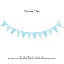 生日派对装饰，蓝色生日装饰套装 - 生日快乐横幅、生日彩旗、6 个悬挂纸扇、5 个蜂巢装饰（男女皆宜） - 藍色紙扇套 - 查看 6