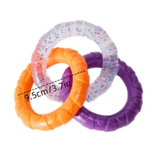 1PC Silicone Dog Toy Ring, Interactive Small Tug Ring, Teething Toy For Dogs, Suitable For Large And Small Breeds, Bite-Resistant Dog Toy, Teeth-Friendly, Recommended Gift For Graduation Season, Dog's Birthday Party, Christmas And Halloween