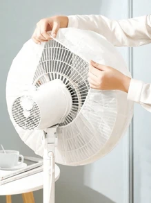 1 pieza Funda de 18 pulgadas para ventilador, funda protectora antipolvo para ventilador de media envoltura blanca para uso doméstico, impermeable, a prueba de humedad, a prueba de polvo, fácil de poner y quitar, lavable y reutilizable, manteniendo el ventilador limpio para escuela, oficina, hogar, viajes, lavable, reutilizable, bolsa, organizador, almacenamiento, regalo de Navidad