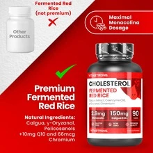 Red Yeast Rice Cholesterol, Cholesterol Supplements With CoQ10, 90 Tablets Red Yeast Rice - Others - View 6