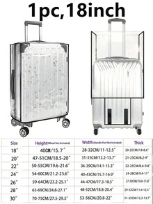 Transparent Luggage Cover, Wide Hook And Loop Thickened Wear Resistant Waterproof Travel Luggage Dust Cover - PVC Luggage Transparent Cover - Waterproof Plastic Protective Sleeve For Luggage And BagsTravel Accessory For 18 Inch To 30 Inch, Transparent PVC Luggage Cover, Essential Travel Accessory For Vacation Trips, Excludes Luggage, Travel Essentials, Travel Organizer For Beaches, Summer Vacations, Back-To-School Trips - Clear - View 17