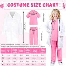 6pcs/7pcs Doctor Costume Set, Surgeon Outfit, Children Doctor Costume, 7PCS Includes Kids Decoration Glasses Medical Dress Up Costume For Boys Girls, Nurse Uniform And Accessories, Halloween Doctor Party Costume, Professional Doctor Outfit For Kids, Gifts For Boys And Girls (Without Stethoscope, Random Accessory Color)