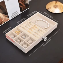 Hộp đựng trang sức 3/5 lớp có ngăn kéo - Hộp đựng trang sức bằng nhựa hình chữ nhật để bàn đựng dây chuyền, vòng cổ, vòng tay, hoa tai - Đa năng - Hộp đựng trang sức thanh lịch và thiết thực cho gia đình - Xám - Xem 10