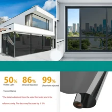 Sun Protection One-Way Mirrors Window Film Stickers Household Insulated Glass Film Windows Balconies Privacy Protection - Multicolor - View 21