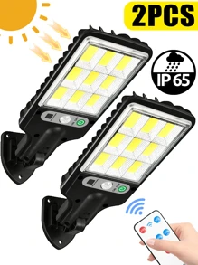CcRetro 4 Pack Lámpara Solar Exterior,Luces Solares Jardin para Interior y Extrior, Reflector LED Exterior Solar,Focos Solares con Sensor,Solar Luz de Pared,IP65
