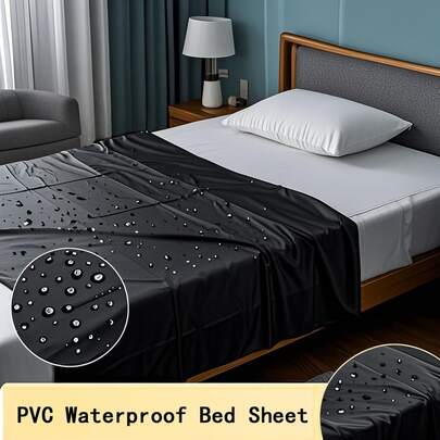 Vỏ nệm nhựa vinyl chống thấm nước, tấm trải giường bằng nhựa PVC cho giường cỡ Queen cỡ King, ngăn người già hoặc trẻ em đái dầm, tấm lót bồn tiểu, vỏ ga trải giường phẳng