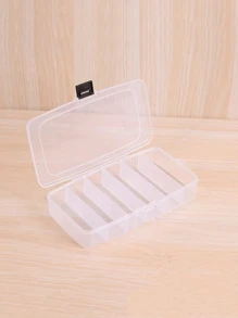 1pc-2pcs Hair Clip Storage Case, 5-Grid/6-Grid Compartments Box For Hairpins, Makeup Hair Tie, Bobby Pins And Other Hair Accessories Back To School