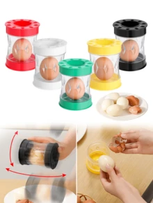 1 件鸡蛋剥壳器、煮鸡蛋剥壳器、煮鸡蛋专用剥壳工具、鸡蛋剥壳器、摇晃即可轻松打开蛋壳、剥壳器、鸡蛋剥壳器、手摇鸡蛋剥壳器、蛋壳分离器、煮鸡蛋剥壳器、厨房工具、鸡蛋工具、可在洗碗机中清洗，易于手洗，特别适合家庭