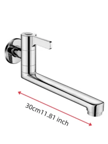 1pc Stainless Steel Wall-Mounted Faucet With Rotatable Storage, Suitable For Bathroom And Kitchen, Silvery Kitchen Items Kitchen Accessories Kitchen Tools - Multicolor - View 10