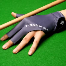 1 pieza Guantes profesionales de billar para hombres con tres dedos, de seda de hielo transpirable y antideslizante, set individual para mano izquierda, guantes de tenis de mesa para mujeres T3