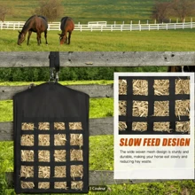 1pc Oxford Cloth Durable Hay Bag, Large Capacity Horse Feeding Bag, Portable Dried Grass Storage Bag