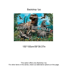 Dinosaur Birthday Party Decorations - Dinosaur Themed Party Supplieswith Tablecloth, Banner, Backdrop, Balloons, Dinosaur Balloons, Dinosaur Decorations, First Birthday Decorations, Sweet One Birthday Party Decorations, Sweet 1st One Birthday, Bridal Shower Decor Supplies, Lulu Easter Decor - Dinosaur Happy Birthday Set - View 4