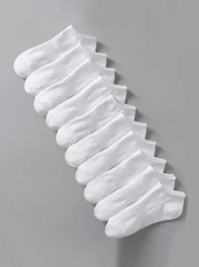 5 Pairs Of White Vertical Stripes, Simple And Fashionable, Versatile, Breathable And Odor Resistant Women's Ankle Socks