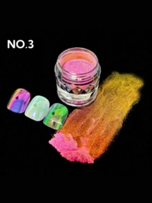 8 件钻石变色龙紫红色闪光粉染料云母粉用于美甲指甲油环氧树脂肥皂制作蜡烛浴球粘液 DIY 指甲装饰闪光美甲 Y2K 风格