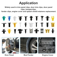 500Pcs Car Trim Body Fastener Rivet Retainer Door Panel Bumper Plastic Clips Kit