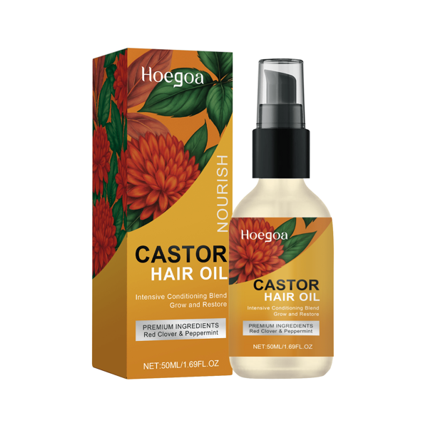 Castor Oil Hair Serum For Daily Gentle Hair Care, Nourishes Follicles, Softens And Moisturizes Hair