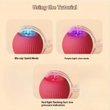 Interactive Striped Rolling Ball Cat Toy, USB Rechargeable Automatic Rotating Cat Toy, Suitable For All Breeds And Sizes Of Plastic Cat Teasing Rod, 18650 Lithium Polymer Battery, 36V Or Lower