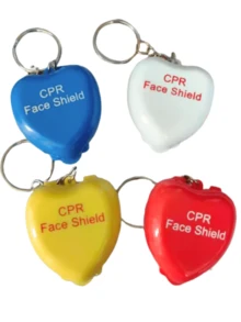 1PC Cardiopulmonary Resuscitation Mask, Mask Key Chain, Outdoor Cardiopulmonary Resuscitation Mask, Pocket Mask, Tool, Heart Shape
