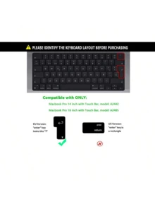 1 pieza Funda de teclado español colorida, compatible con Macbook Air 13.6", 15.3" M2 M3 M4 A2681 A2941 A3113, Pro 14", 16" M1 M2 M3 M4 A3403 A2991 A2485 A2442, modelos 2021-2025, protector de teclado de silicona para trabajo, estudio, juegos, hogar, adecuado como regalo - Diseño ISO (versión UE) - Ver 5