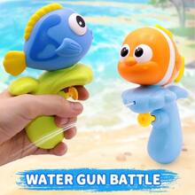 1pc Clownfish Water Gun Toy, Beach Pool Shooting Game Water Gun Toy For Summer Pool Beach, Ocean World Outdoor Toy, Suitable For Children 3+ And Adults, Fit For Birthday Party And Summer Outdoor Water Fight, Family And Friends Interaction, Birthday/Holiday Gift (Some Colors Random)