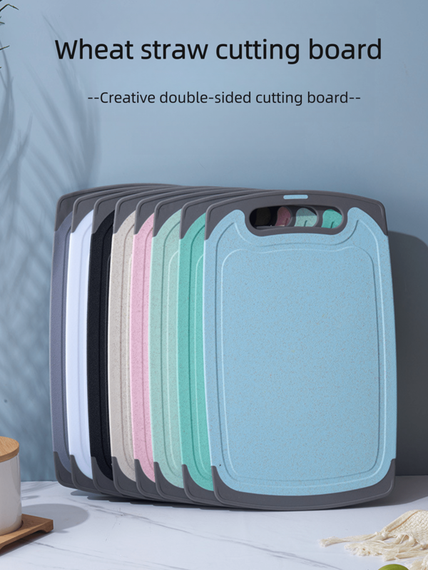 1 Piece Of Double-Sided Cutting Board Antibacterial And Mildew Resistant Household Auxiliary Food Cutting Board Fruit Cutting Board Sticky Kitchen Cutting Board Knife Board Cuisine,Maison,Ustensiles De Cuisine
