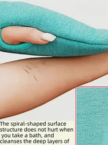 2 peças de bucha esfoliante, toalha de banho, esfoliante de banho dupla face, luvas esfoliantes corporais para mulheres e homens