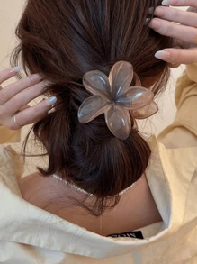 3pcs Summer Hawaiian Flower Hair Clips, Solid Color Hibiscus Hair Clips, Suitable For Fine Hair, Adorable Hair Clips, Suitable For Thick Hair, Tropical Beach Hair Accessories, Festival Gift For Girls