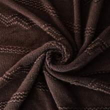 Knit Throw Blanket, Suitable For Sofa, Boho Style In Brown, Decorative Throw Pillow Cover In Grayish Brown, Applicable For Sofa, Suitable For Thanksgiving & Christmas - dark brown - View 6