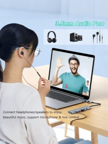 1 个 8 合 1 USB/Type-C 双接口集线器、USB3.0 电脑适配器、USB 充电器、办公室 USB 扩展坞、电源适配器、电脑和移动配件、5V 0.5A USB 充电站、带 USB 3.0、USB 2.0、SD/TF 读卡器、Type-C 3.1、麦克风/音频端口、PD 2.0/3.0 快速充电，适用于笔记本电脑、Pro、iMac、iPad Pro 和其他 USB-C 设备