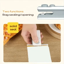 Sellador mini portátil 2 en 1, sellador de vacío mini inalámbrico, sellador de plástico de alimentos para el hogar