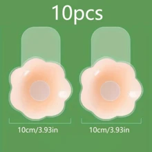 10pcs Reusable Seamless Silicone Nipple Covers, Invisible Breast Lift Tape, Anti-Slip Pasties, Solid Color Bra Accessories, 100% Silicone, Hand Washable,Easy To Clean Bra Accessories,Fits All Bust Sizes - Multicolor - View 17