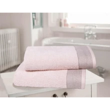Ultra Soft 2 Pack Oversized Bath Towel Set 28x55 Inches, 100% Cotton Large Bath Towels, Ultra Absorbant Compact Quickdry & Lightweight Towel, Ideal For Gym Travel Camp Pool - Brown - Pink - View 2