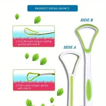 3pcs/5pcs/10pcs This Tongue Cleaner Is Designed To Effectively Remove Bacteria, Food Debris, And Odor - Causing Substances From The Tongue Surface.