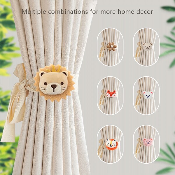 1pc Nordic Style 3D Curtain Tie Backs, Kid's Room Decor Curtain/Car Curtain Flower Decorative Tie Backs, Simple Fresh & Cute Curtain Strings, Tie Ropes