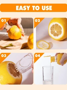 1pc Lemon Squeezer,Screw-Top Lemon Squeezer,Manual Lemon Juicer,Built-In Filter Orange Citrus Press,Orange Citrus Press,Manual Lemon/Fruit/Orange Juicer, Juicer,Essential Kitchen Gadgets For Fresh Juice Lovers,Available Fo Lemon,Fruit,Orange,Suitable For Daily Use,Restaurants