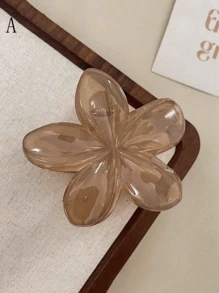 3pcs Summer Hawaiian Flower Hair Clips, Solid Color Hibiscus Hair Clips, Suitable For Fine Hair, Adorable Hair Clips, Suitable For Thick Hair, Tropical Beach Hair Accessories, Festival Gift For Girls