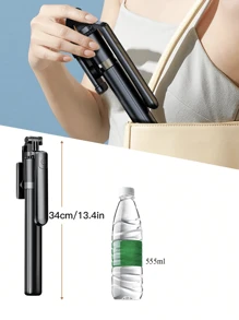 Asta per selfie telescopica pieghevole portatile in lega da 170 cm/66,9 pollici con supporto per telefono cellulare, telecomando Bluetooth, rotazione a 360°, anti-shake, adatta per riprese video e registrazione della vita quotidiana