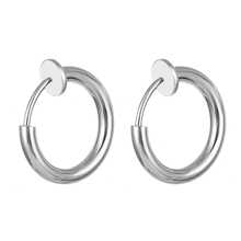 Stainless Steel Ear Cuff Non-Piercing Soft Cartilage Clip, Clip-On Earrings, Spring Ear Clips, Unisex Fake Hoop Earrings