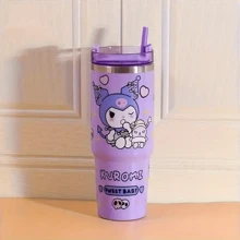 Sanrio 1 pièce Bouteille d'eau grand volume avec paille Sanrio hello kitty - , étanche pour les sports de plein air et la remise en forme, 20,29/30,43 oz