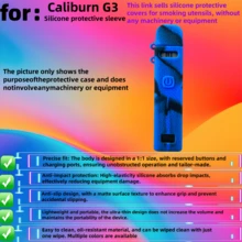 VapeSMOD Vape Mod 保护套，适用于 Caliburn G3，带纹理皮革图案的硅胶套，软壳设计，防滑、防摔、防震 - 彩色 - 查看 13