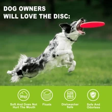 1pc Dog Flying Disc,Dogs Training Interactive Toys,Puppy Flyer Toy Dog Flyer,Lightweight Soft Floating Saucer For Small Medium Dog Outdoor Sport,On Teeth